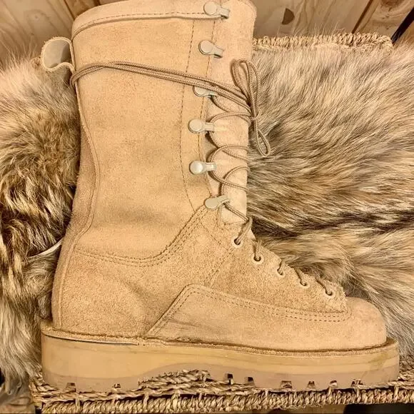 Danner Combat Boots Mens 4 Womens 5 Lewis Light Tan 400G Insulated Military Hunt